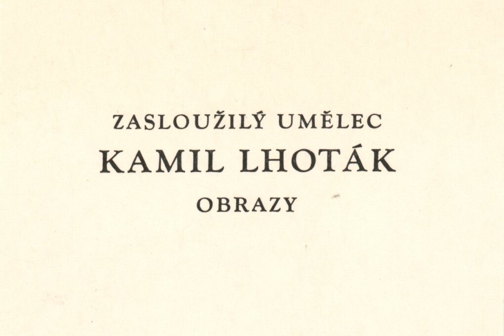 Zasloužilý umělec Kamil Lhoták – obrazy